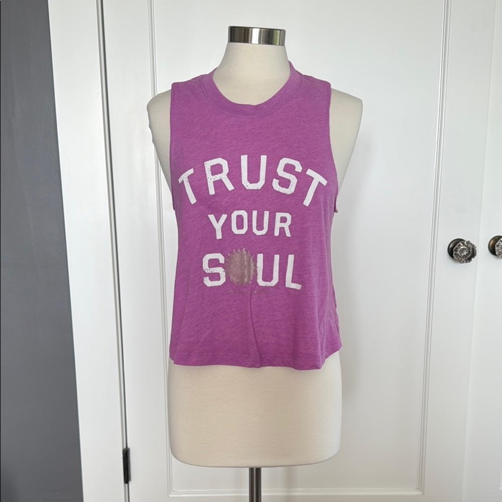 Women's Purple Sleeveless Top from Spiritual Gangster (size medium)